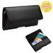 BLACK Universal [5.74 x 3.05 x 0.55 ] Horizontal Leather Carrying Holster Pouch Wallet Case with ID Credit Card Slot & Belt Clip For MOTOROLA Phones Moto E4 /G6 /G6 Plus /G4 Play /E3 /X4