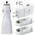 Google Pixel 4a / 4a 5G OEM Adaptive Fast USB C Charger Kit Charger Kit with Car Charger Wall Charger and 2x Type-C Cable Powerful QC 3.0 Charger Kit - White
