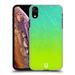 Head Case Designs Neon Rain Ombre Aqua Green Hard Back Case Compatible with Apple iPhone XR