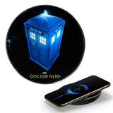 Doctor Who Tardis Qi Wireless Charger with Built-in Backup Battery Pack for Wired USB and Wireless Charging. Portable Phone Charger with Illuminated Angel. Doctor Who Gifts Collectibles Gadgets