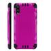 WORLD ACC Combat Phone Case Compatible with TCL A2X Hybrid Slim Cover (Hot Pink/Black)