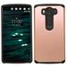 LG V10 Case Dual Layer Protective Hybrid Armor Defender Case With [Premium Screen Protector] (Rose Gold)