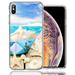 MUNDAZE For Apple iPhone XS/X Beach Paper Boat Design Double Layer Phone Case Cover