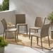 Dover Outdoor Wicker Aluminum Armless Stacking Dining Chair (Set of 4) by Christopher Knight Home