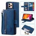 Dteck Case For iPhone 11 Pro Max 6.5 inch 2019 Luxury PU Leather 9 Card Holder Flip Magnetic Wallet Purse Case with Zipper Coin/Cash Pocket Fold Stand darkblue