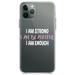 DistinctInk Clear Shockproof Hybrid Case for iPhone 12 / 12 PRO (6.1 Screen) - TPU Bumper Acrylic Back Tempered Glass Screen Protector - I Am Strong I Am Beautiful I Am Enough