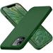 Silicone Case for iPhone 12 Pro and iPhone 12 -{Shock-Absorbent- Raised Edge Protection- Compatible with iPhone 12 Pro and iPhone 12 (6.1 inch} Dark Green Color