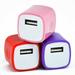 Spark Electronics 3PC Dual Color 2-Tone Universal USB Travel Home 1.0 AMP Power Adapter Wall Charger Plug for iPhone 7/7 plus 6/6 plus 5S 5 Samsung Galaxy S5 S4 S3 HTC One M8 LG G2 G3 L3