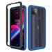 GSA Heavy Duty Shockproof Bumper Case for T-Mobile Revvl 4 - Clear/Blue