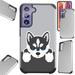 Compatible with Samsung Galaxy S21 Plus 5G Hybrid Fusion Guard Phone Case Cover (Cute Dog Siberian Husky)