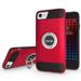 Waloo Products Dual Layer Protective Carbon Fiber Case with Ring Kickstand for All IPhone s
