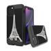 Capsule Case Compatible with iPhone 12 Pro Max [Shock Defender Hybrid Slim Design Protective Black Case Cover] for iPhone 12 Pro Max 6.7 inch (Eiffel Tower Paris)