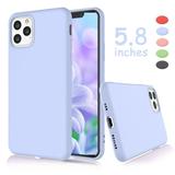iPhone 11 Pro Case Takfox iPhone11 Pro Protective Case [Frosted] Shockproof Case Liquid Silicone Gel Rubber Soft TPU Bumper Ultra Thin Matte Slim Cell Phone Case Cover For iPhone11 Pro Purple