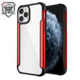 AMZER Ultra Protective SlimGrip Case for iPhone 12 Mini Transparent Back with Metal Bumper for iPhone 12 Mini - Red