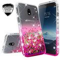 Compatible for Samsung Galaxy J7 (2018) J737 / Galaxy J7 Refine/Galaxy J7 Star/Galaxy J7 V 2nd Gen/Galaxy J7 Aero J737V / J7 Top / J7 Crown Case with Temper Glass Screen Protector Clear/Pink