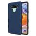 LG Stylo 6 Phone Case Stylish Dual Layers 2 in 1 Hard PC & TPU Soft Rubberized Silicone Full Body Protective Hybrid Armor Heavy Duty Anti-Slip Bumper Shockproof Cover [NAVY BLUE] for LG STYLO 6 (2020)