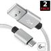 2x Micro USB Cable Charger For Android FREEDOMTECH 6ft USB to Micro USB Cable Charger Cord High Speed USB2.0 Sync and Charging Cable for Samsung HTC Motorola Nokia MP3 Tablet and More