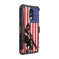 Capsule Case Compatible with LG Stylo 5 [Armor Layer Heavy Duty Drop Protection Shockproof Kickstand Belt Clip Holster Black Case Cover] for LG Stylo 5 LM-Q720 L722DL (Marine USA Flag)