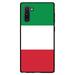 DistinctInk Case for Samsung Galaxy Note 10 (6.3 Screen) - Custom Ultra Slim Thin Hard Black Plastic Cover - Italy Flag Red White Green - Show Your Love of Italy