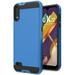 LG K22 / K32 5G Phone Case Hybrid Rugged Brushed Metal Design [Soft TPU + Hard PC] Dual Layer Armor Impact Slim Xpm Phone Cover for LG K22 / K32 - Blue