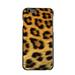 DistinctInk Case for iPhone 6 PLUS / 6S PLUS (5.5 Screen) - Custom Ultra Slim Thin Hard Black Plastic Cover - Brown Black Leopard Fur Skin Print