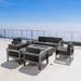 Cape Coral Aluminum 7-piece Sofa Chat Set with Fire Pit by Christopher Knight Home