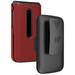 Case with Clip for LG Wine 2 LTE Nakedcellphone [Red] Snap-On Cover with [Rotating/Ratchet] Belt Hip Holster for LG Wine 2 LTE Flip Phone (LM-Y120) from US Cellular