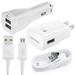 for Honor 8S 2020 Adaptive Fast Charger Kit Charger Kit with Car Charger Wall Charger and 2x Micro USB Cable