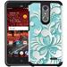 ZTE Grand X4 Case / ZTE Damon Case - Armatus Gear (TM) Slim Hybrid Armor Case Protective Cover for ZTE Grand X 4 Z956 Cricket / ZTE Damon - Blue Ocean Floral