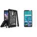 BC Military Grade Shockproof [MIL-STD 810G-516.6] Kickstand Case (Digital Pixel Camo) with Bubble-Free Tempered Glass Screen Protector Atom Cloth for LG Stylo 4+ Plus/LG Stylo 4 (2018)