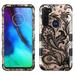 Motorola Moto G Stylus Phone Case Hybrid Armor [Military Grade] Dual Layer Rugged Rubber Shockproof Defender Protective Cover 2D Design Lace Flower Paisley Phoenix Floral for MOTOROLA Moto g stylus