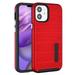 Apple iPhone 12 Pro iPhone 12 /6.1 Phone Case [Shockproof] Hybrid Impact Heavy Duty Dual Layers Body Protective Textured Anti Slip Armor Rubber Rugged TPU Cover Red for Apple iPhone 12 /12 Pro