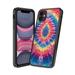 Capsule Case Compatible with iPhone 11 [Heavy Duty Men Women Girly Slim Cute Design Shockproof Phone Case Black Cover] for iPhone 11 6.1 Inch Display (Tie Dye)