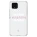 DistinctInk Clear Shockproof Hybrid Case for Google Pixel 4 (6.1 Screen) - TPU Bumper Acrylic Back Tempered Glass Screen Protector - I Am Strong I Am Beautiful I Am Enough