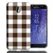 MUNDAZE Samsung J3 2018/J3 Star/J3 Achieve Brown Plaid Design TPU Gel Phone Case Cover