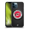 Head Case Designs Officially Licensed NHL Carolina Hurricanes Puck Texture Hard Back Case Compatible with Apple iPhone 12 Pro Max