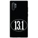 DistinctInk Case for Samsung Galaxy Note 10 PLUS (6.8 Screen) - Custom Ultra Slim Thin Hard Black Plastic Cover - Black White 13.1 Half Marathon Run - Love of Running
