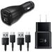 Original Samsung Galaxy M30s Adaptive Fast Charger Kit Charger Kit with Car Charger Wall Charger and 2x Type-C Cable