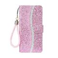 Allytech iPhone 6 Case iPhone 6S Case Glitter Bling Case PU Leather Card Slots Folio Flip Full Protection Kickstand Shockproof Wallet Case Cover for Apple iPhone 6 / iPhone 6s Pink