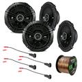 4x Kicker 6.5 240 Watt 2-Way Coaxial Speakers Enrock Speaker Harness 16 Gauge 50 Foot Speaker Wire - Fits Select 1998-UP Ford Vehicles