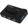 StarTech.com 7 Port USB Hub - 2 x USB 3A 4 x USB 2A 1 x Dedicated Charging Port - USB 3.0 - 5Gbps - Multi Port Powered USB Hub with 20W Power Adapter