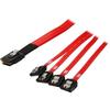 StarTech.com Model SAS8087S4100 39.4 (1m) Serial Attached SCSI SAS Cable - SFF-8087 to 4x Latching SATA
