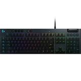 Logitech G815 Lightsync RGB Mechanical Gaming Keyboard - Cable Connectivity - USB Interface - English - PC Windows Mac OS - Mechanical Keyswitch - Black