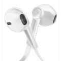 Headphones with Microphone Certified Powerin-Ear Headphone 3.5mm Noise Isolating Earphones Headset for iPhone iPad iPod Laptop Tablet Samsung Android LG HTC Smartphones (White) 1-Pack