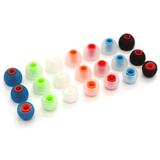 6 Pairs 12 PCS 3.8mm Soft Silicone In-Ear Earphone Covers Earbud Tips Earbuds Eartips Dual Color Ear Pads Cushion for Headphones Random Color & Size