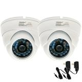 VideoSecu 2x Outdoor Security Camera IR Day Night Built-in 1/3 inch SONY CCD 600TVL Wide Angle Lens Infrared with 2 Power Supply bjx