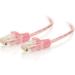 C2G 01191 Cat6 Slim Cable - Snagless Unshielded Slim Ethernet Network Patch Cable Pink (3 Feet 0.91 Meters)