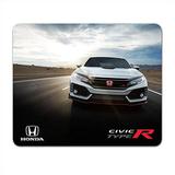 Honda Civic Type-R in White Front View Racing Graphic PC Mouse Pad for Gaming and Office