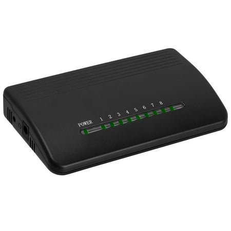Cmple 8-Port 10/100 Mbps Fast Ethernet Network Switch RJ45 Ethernet Hub Plug-and-Play Fanless Quiet Design (1251-N)