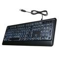 USB Interface Large Print Backlit Wired Keyboard